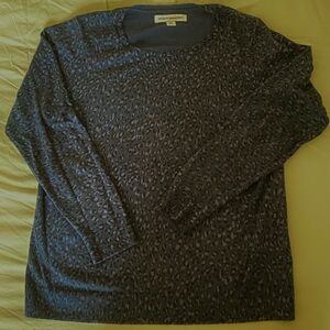 Amazon Essentials Women’s Navy Leopard Crewneck Sweater